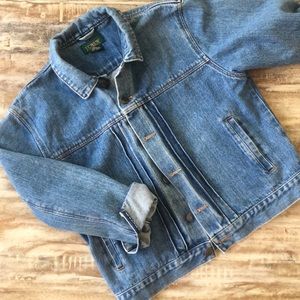 Oversized vintage denim jacket